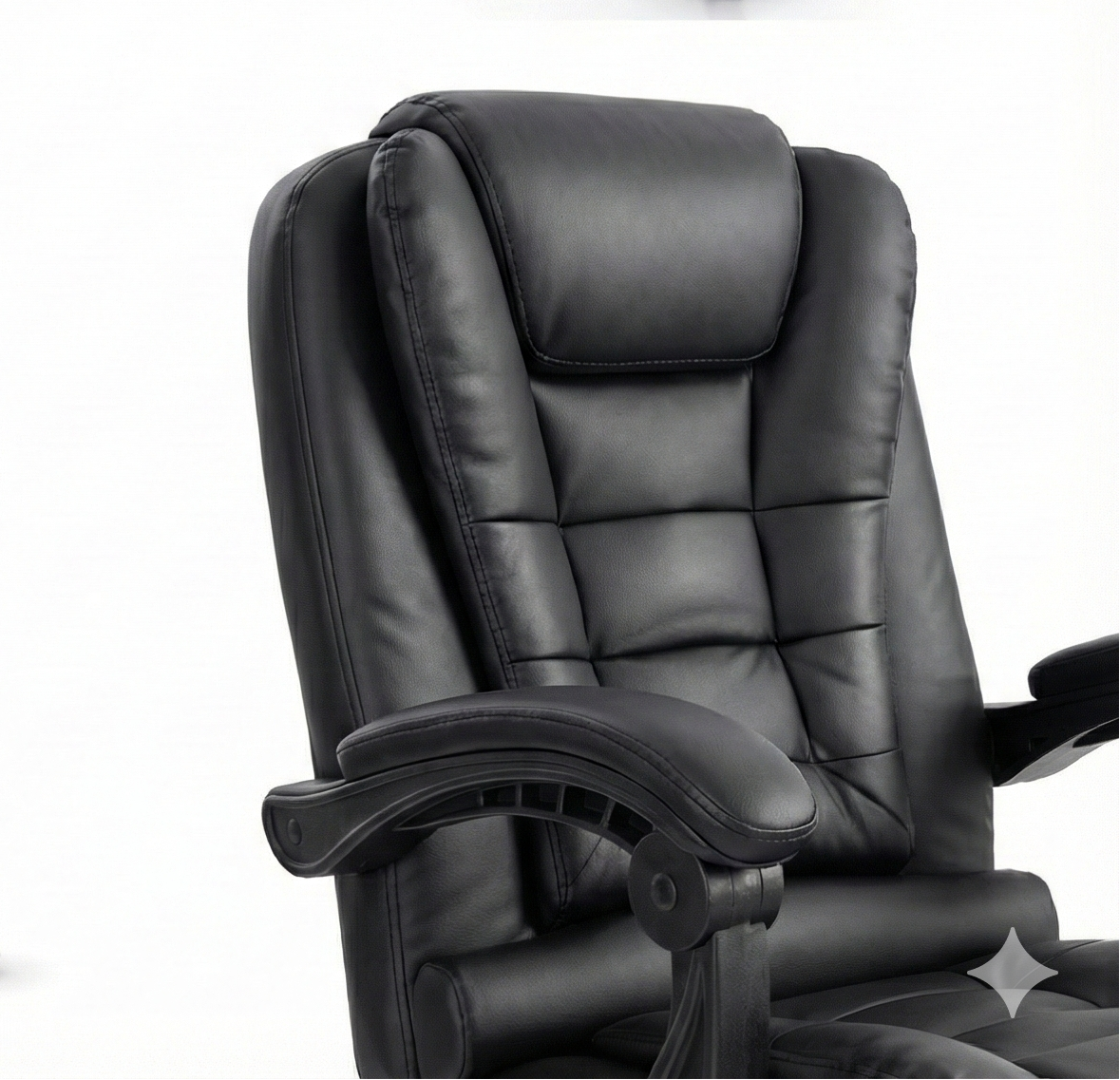 Fauteuil de bureau ergonomique en cuir PU avec repose pied